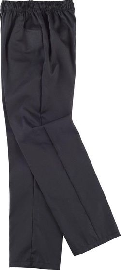 Pantalón con elástico en cintura Negro
