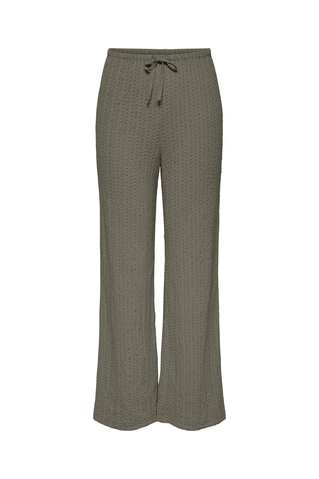 Pantalón con goma y cordón ancho Only Olive Night