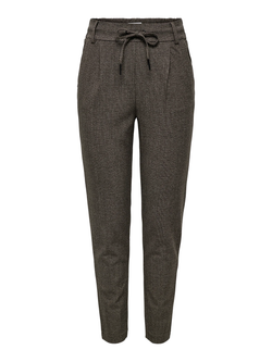 Pantalón con goma y cordón con microcuadro Only Black