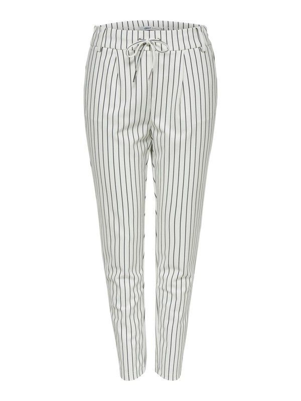Pantalón con goma y rayas diplomáticas Only Cloud Dancer