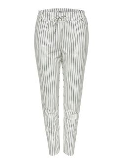 Pantalón con goma y rayas diplomáticas Only Cloud Dancer