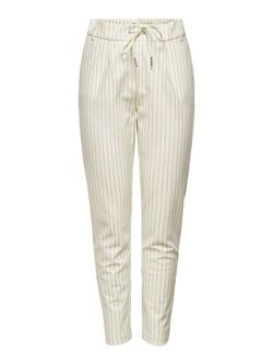 Pantalón con goma y rayas diplomáticas Only Cloud Dancer