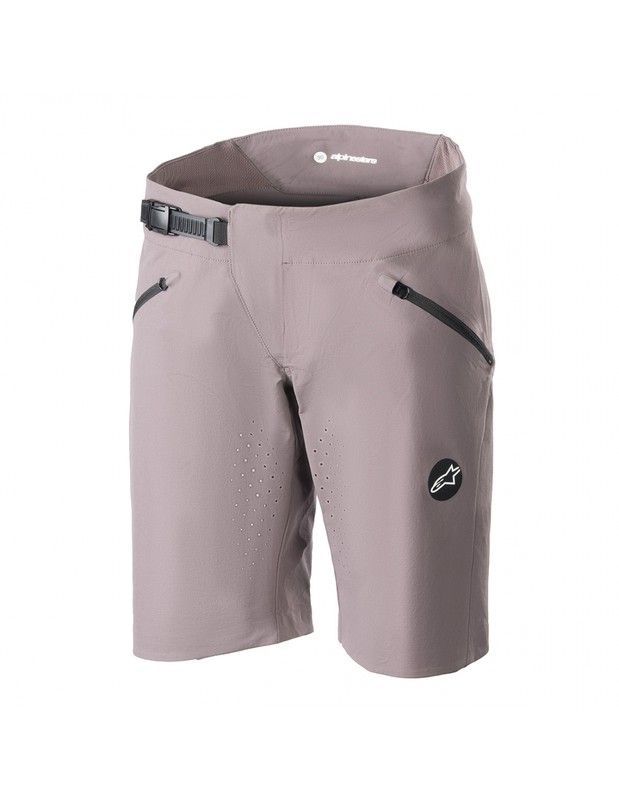 🩳🚵‍♀️ Pantalón Corto Alpinestars Stella Drop Algorithm W Gris Sparrow – Rendimiento Técnico para MTB Mujer 🌿✨
