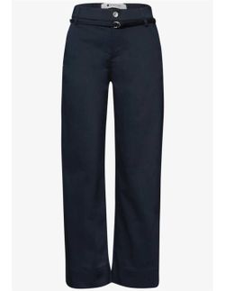 Pantalón culotte con cinturón Street One Shadow Blue