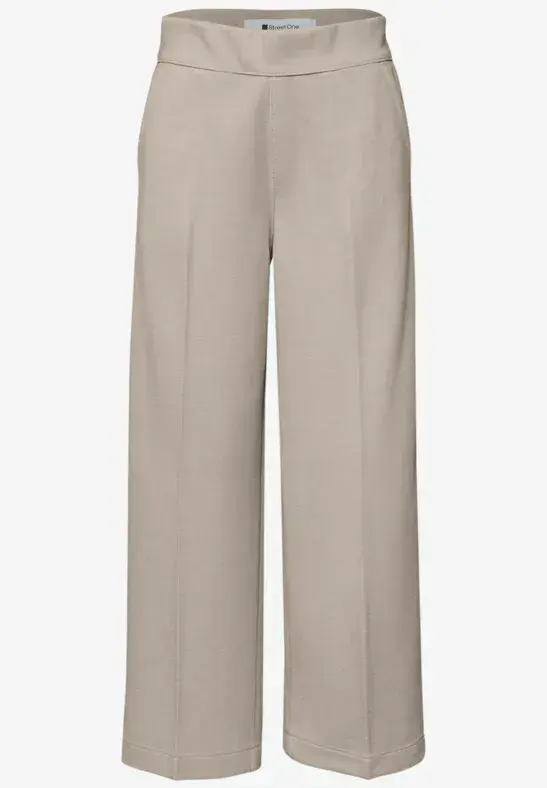 Pantalón culotte de punto geométrico Street One Cobble Stone