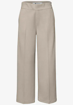 Pantalón culotte de punto geométrico Street One Cobble Stone