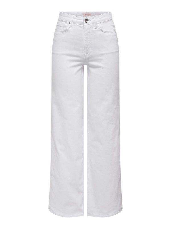 Pantalón de 5 bolsillos HW ancho Only White
