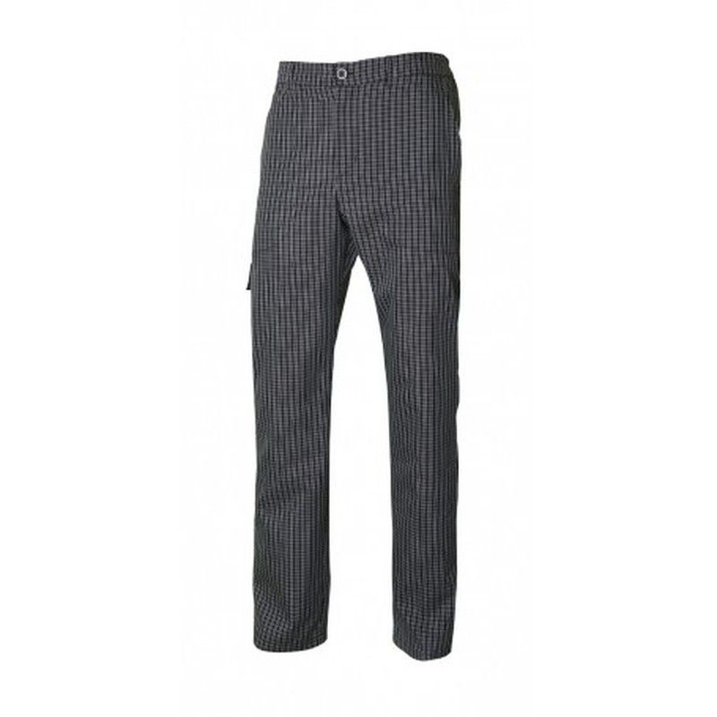 Pantalón De Cocina Cuadros Multibolsillos Cuadros Negros Referencia 403008-52.