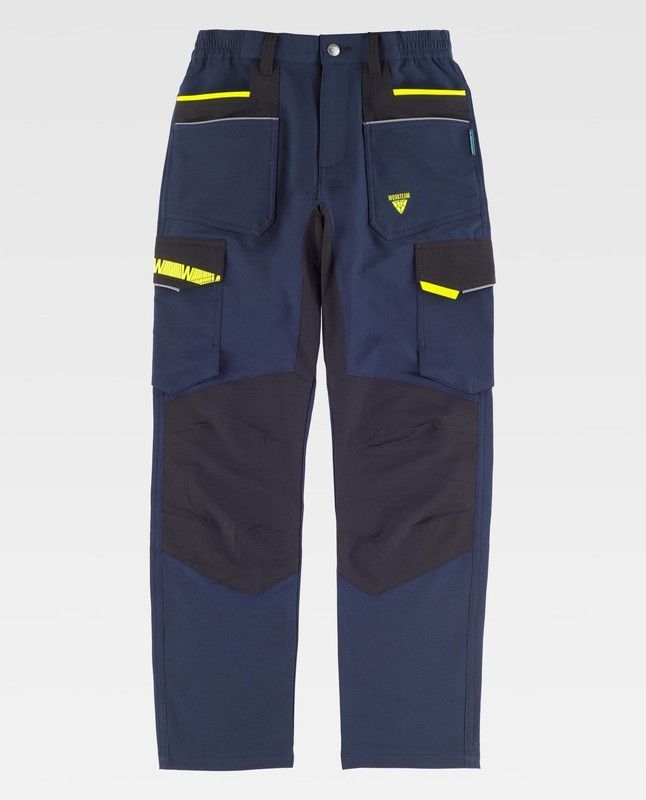 Pantalon de color Marino+Negro+Amarillo Fluor