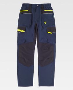 Pantalon de color Marino+Negro+Amarillo Fluor