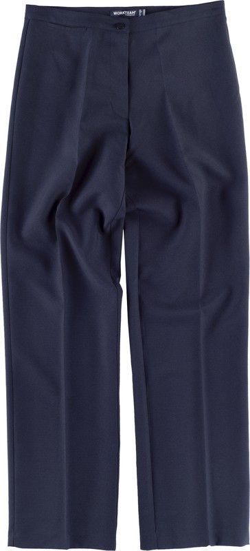 Pantalón de mujer con cinturilla y con pinzas Marino