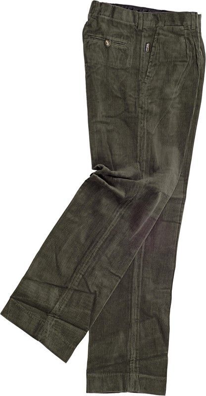 Pantalón de pana sin elástico en cintura Verde Kaki