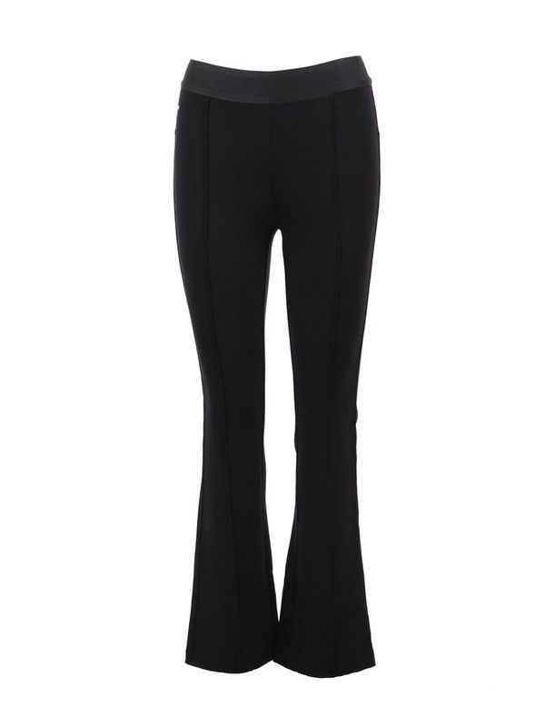 Pantalón de punto acampanado Street One Black