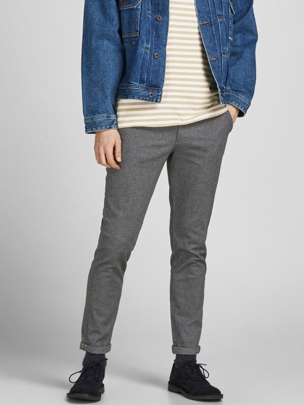 Pantalón elástico con muestra geométrica Jack & Jones Grey