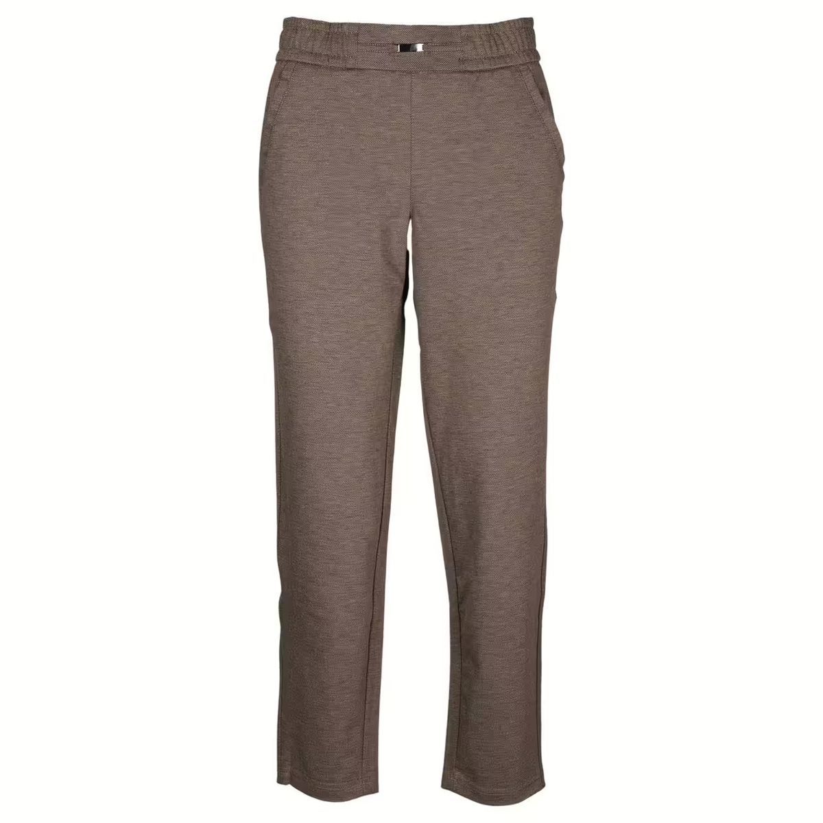 Pantalón jaspeado con goma Street One Brown
