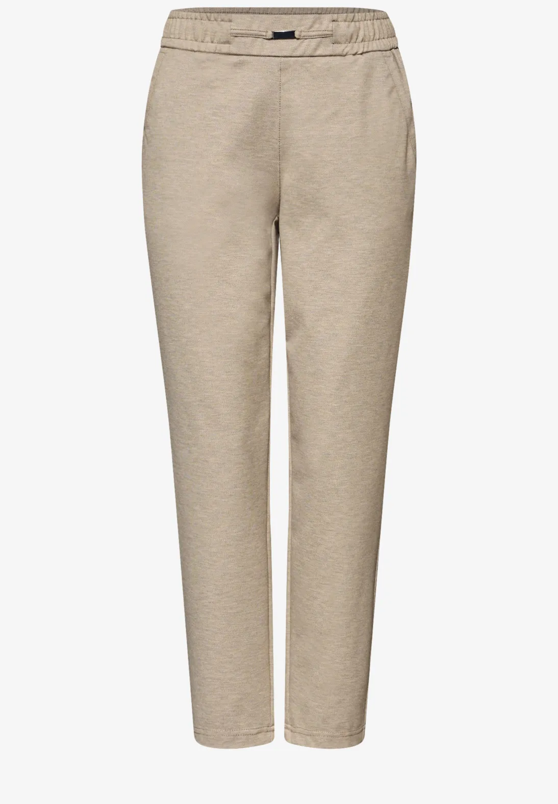Pantalón jaspeado con goma Street One Sand