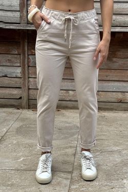 Pantalón jogger beige