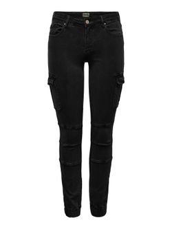 Pantalón militar con bolsillos elástico Only Black