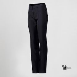 Pantalón mujer vestir microfibra negro