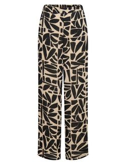 Pantalón palazzo con estampado abstracto monocolor Only Black