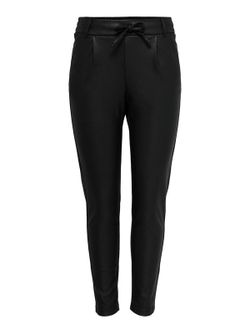 Pantalón polipiel con goma y cordón Only Black