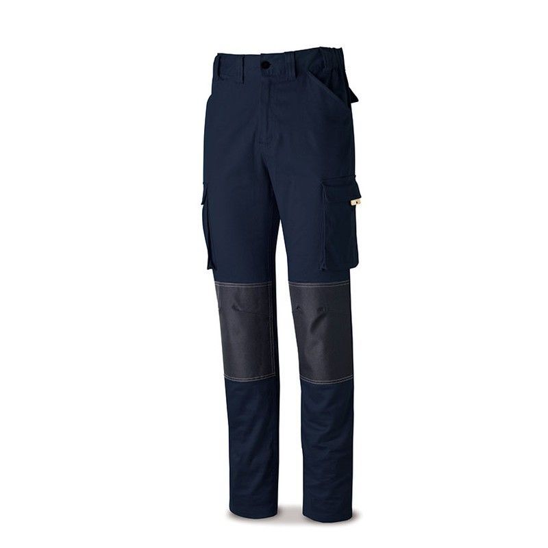 Pantalon Stretch Con Bolsillos Laterales Color Azul Marino Talla 40