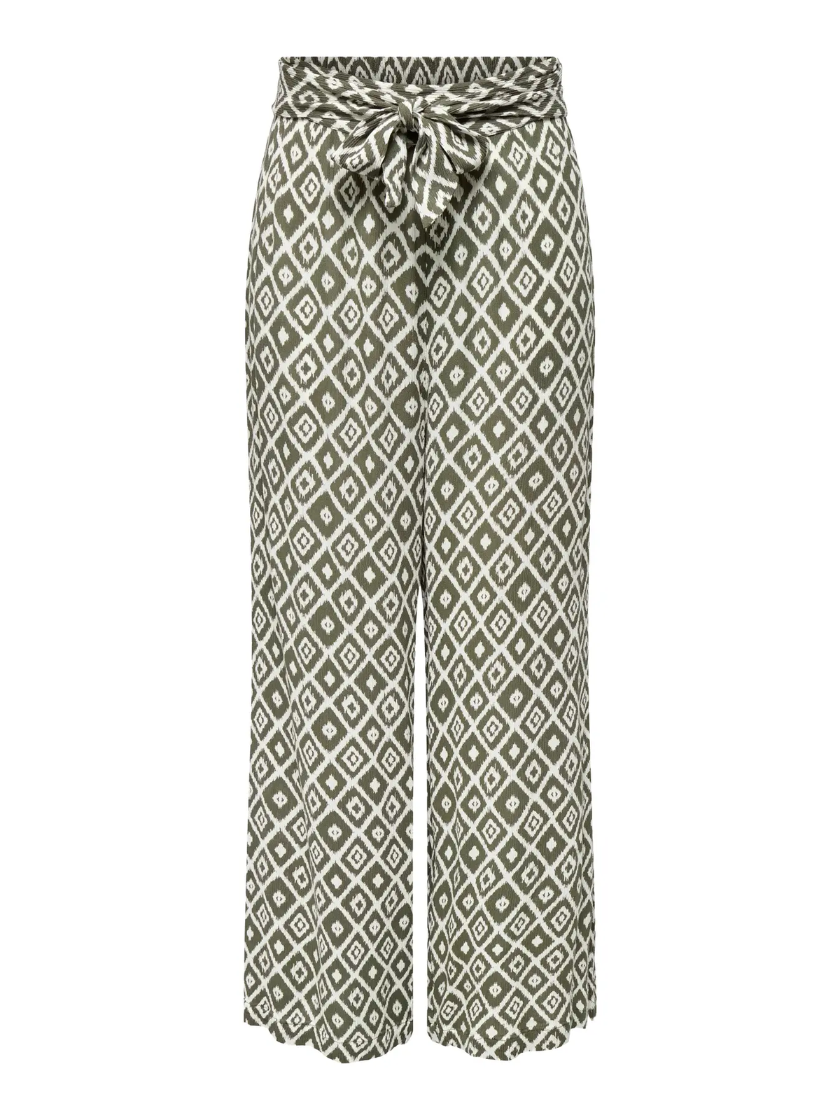 Pantalón tobillero con estampado geométrico Only Balsam Green