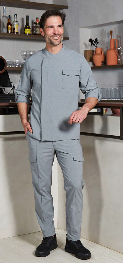 Pantalón unisex bolsillos gris