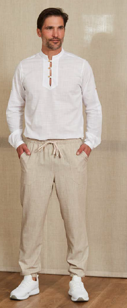 Pantalón unisex jogger beige