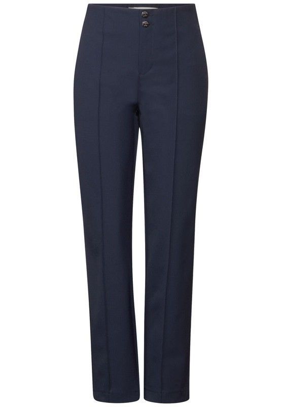 Pantalón vestir con repunte Street One Deep Blue