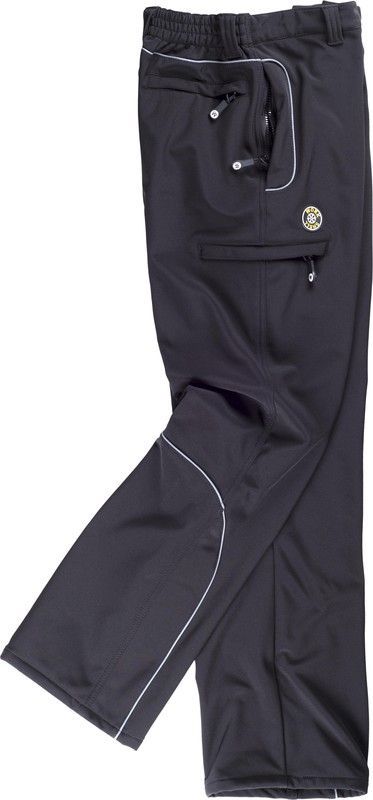 Pantalón Workshell con cordón reflectante Negro