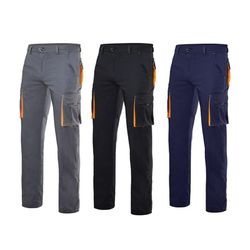 Pantalones de trabajo stretch bicolores multibolsillos