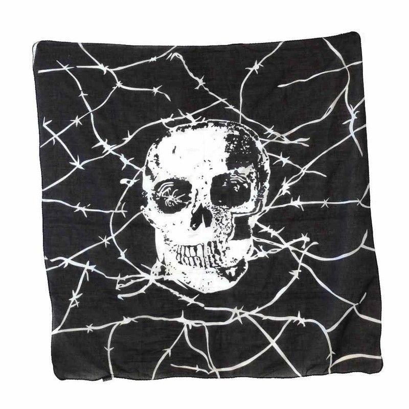 Pañuelo 100X100 Calavera Alambre