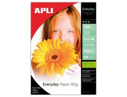Papel Apli Everyday brillo A4 de 180 gr. (100 hojas)