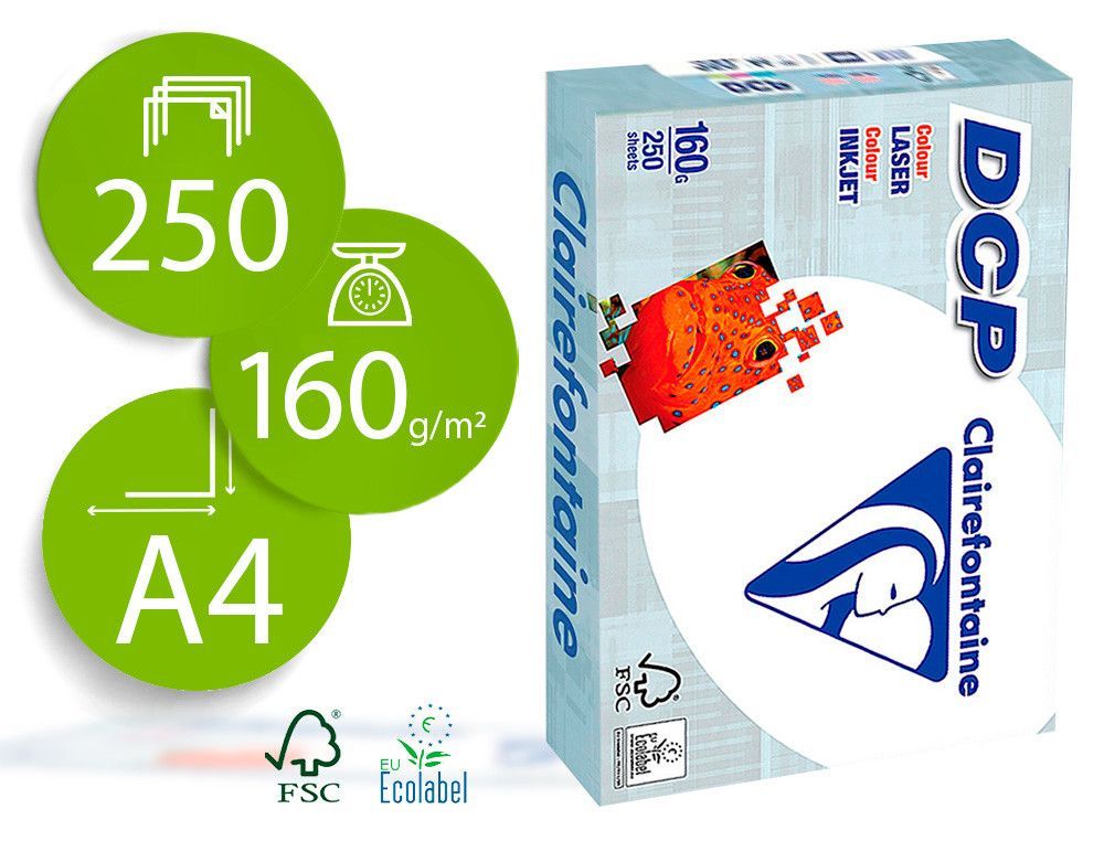 Papel blanco Clairefontaine DCP A4 160 gr.