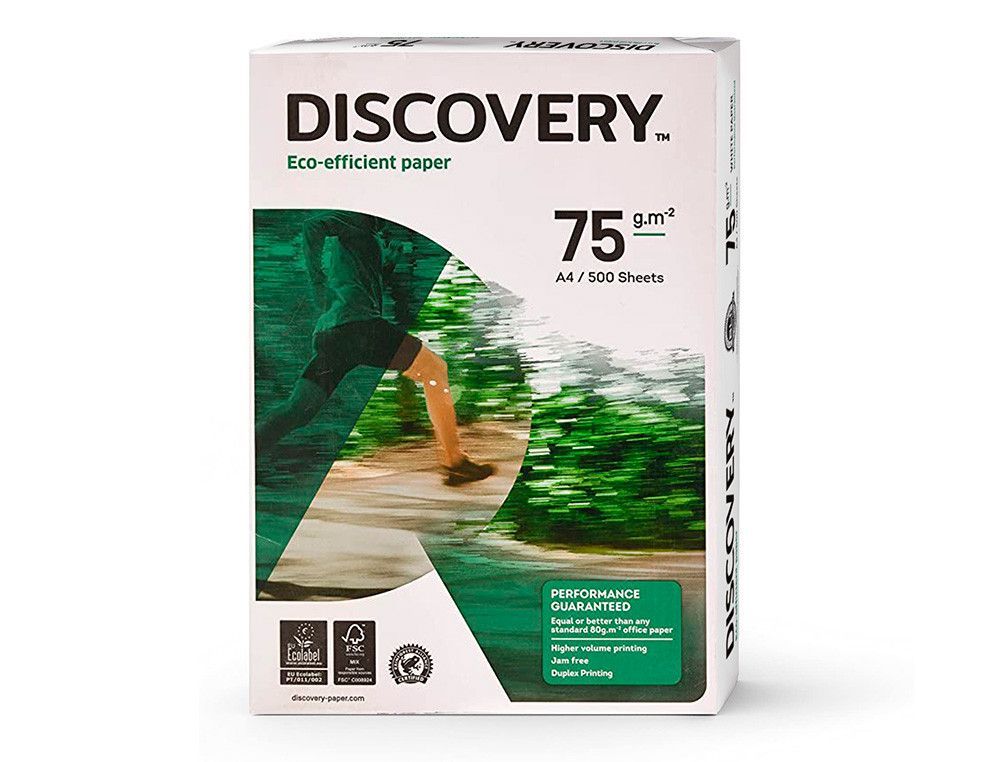 Papel blanco multifunción Discovery A4 de 75 gr. (500 hojas)