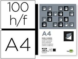 Papel carbon liderpapel film negro tamaño din a4 caja de 100 hojas