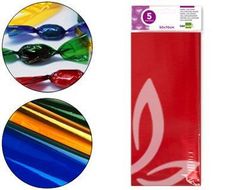 Papel Celofan Liderpapel 50X70 cm 22G/M2 Bolsa de 5 Hojas Rojo