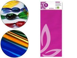 Papel Celofan Liderpapel 50X70 cm 22G/M2 Bolsa de 5 Hojas Rosa