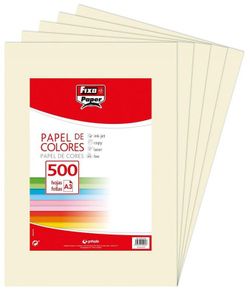 Papel color A3 80 grs. crema, 500 hojas