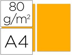 Papel Color Liderpapel A4 80G/M2 Naranja Paquete de 100