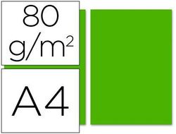 Papel Color Liderpapel A4 80G/M2 Verde Intenso Paquete de 100