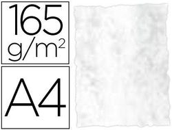 Papel Color Liderpapel Pergamino con Bordes A4 165G/M2 Gris Pack de 25 Hojas