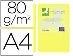 Papel Color Q-Connect Din A4 80Gr Amarillo Intenso Paquete de 500 Hojas