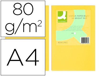 Papel Color Q-Connect Din A4 80Gr Amarillo Paquete de 500 Hojas