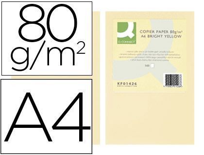 Papel Color Q-Connect Din A4 80Gr Crema Paquete de 500 Hojas