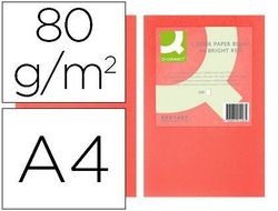 Papel Color Q-Connect Din A4 80Gr Rojo Intenso Paquete de 500 Hojas
