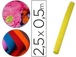 Papel Crespon Liderpapel 50 cm X 2,5 M 34G/M2 Amarillo Fluorescente