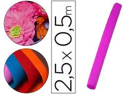 Papel Crespon Liderpapel 50 cm X 2,5 M 34G/M2 Rosa Fluorescente