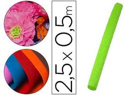 Papel Crespon Liderpapel 50 cm X 2,5 M 34G/M2 Verde Fluorescente